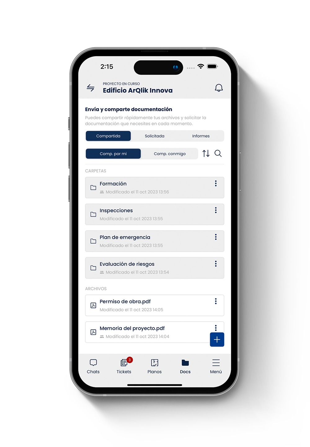 Ilustración de la aplicación de Arqlik en uso