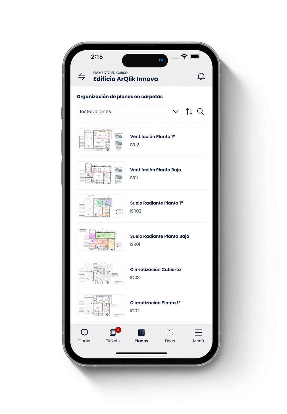 Ilustración de la aplicación de Arqlik en uso